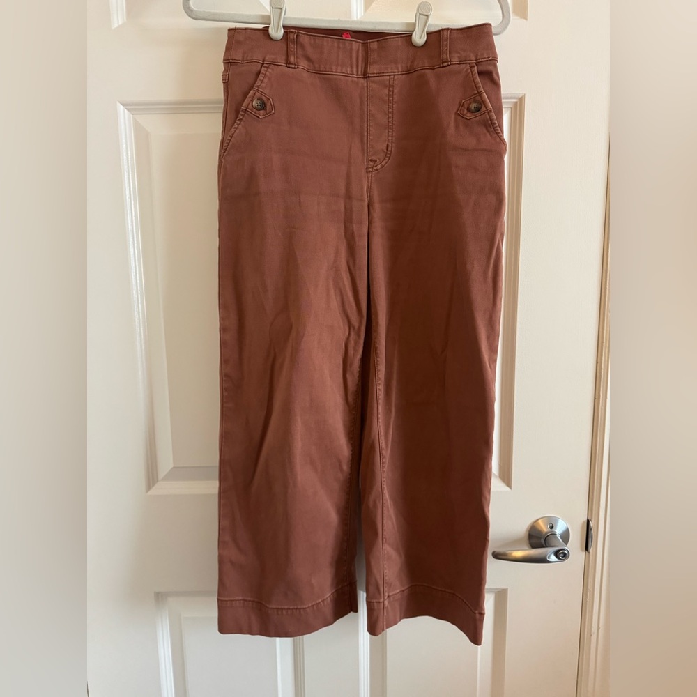 SPANX Stretch twill cropped wide leg / Petite M